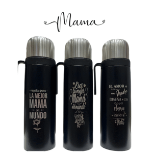 termos grabados día de la madre – edición “la mejor mamá del mundo” 🖤🌹