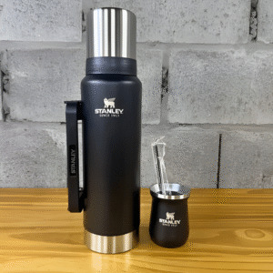 set termo + mate + bombilla – acero inoxidable stanley premium 🧉🔥