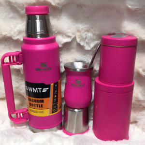 set stanley termo + mate + 2 recipientes – acero inoxidable premium 🧉✨