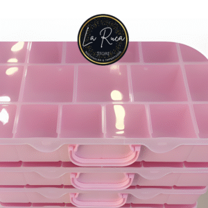 cajas organizadoras apilables – diseño rosa pastel 🩷✨