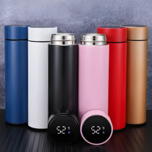 vaso térmico con sensor digital de temperatura – acero inoxidable 🖤🔥